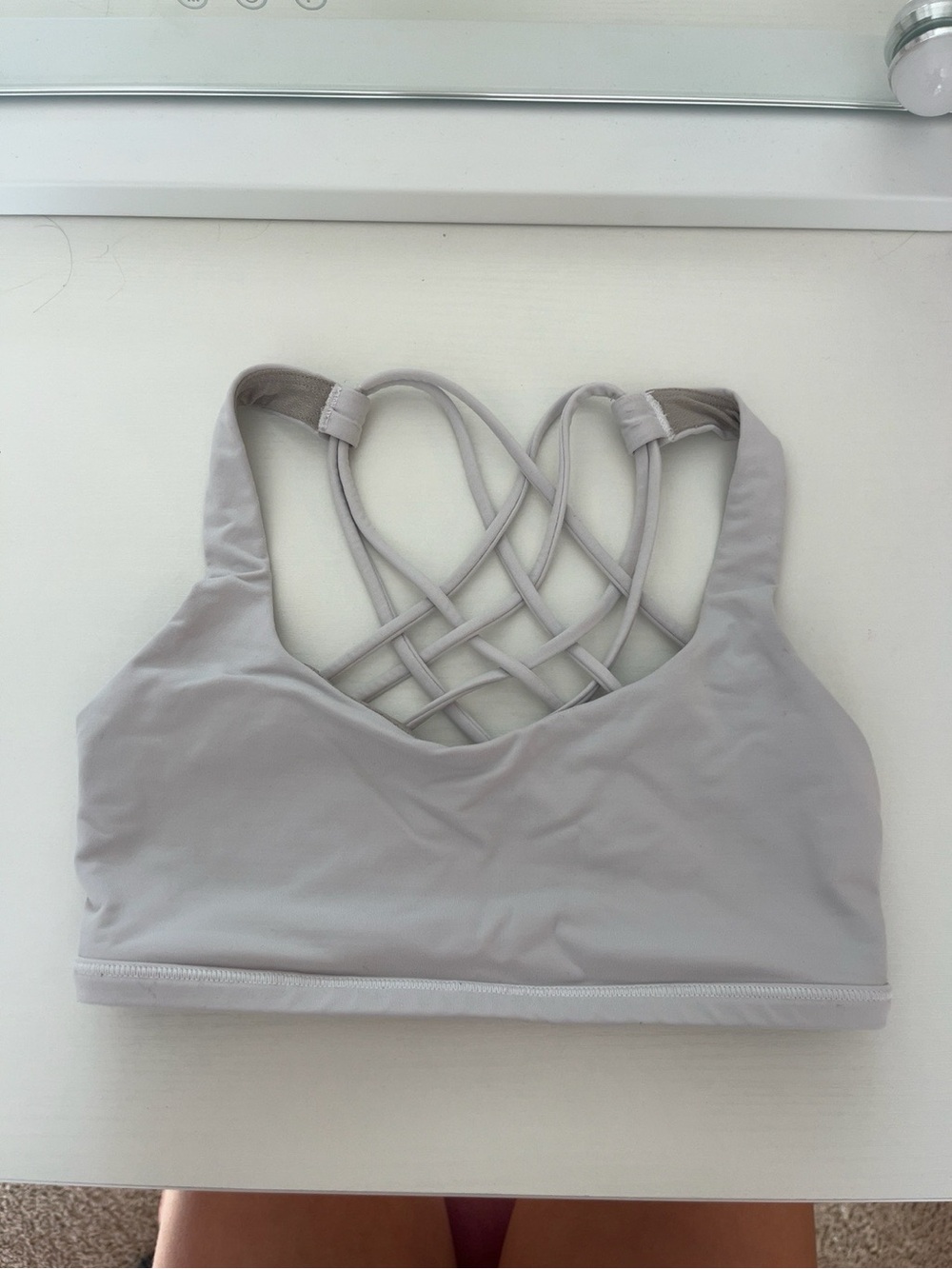 Light Gray Strappy Back Sports Bra - Women Lululemon